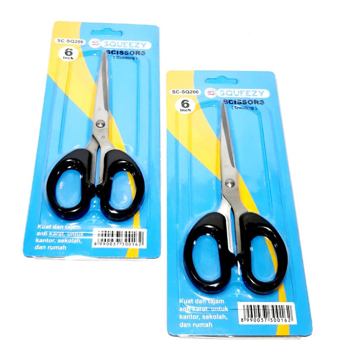 

Harga Grosir (1kotak/12pcs ) Gunting Bahan BAJA Anti Karat SC-SQ206 UK (SEDANG) SQUEEZY
