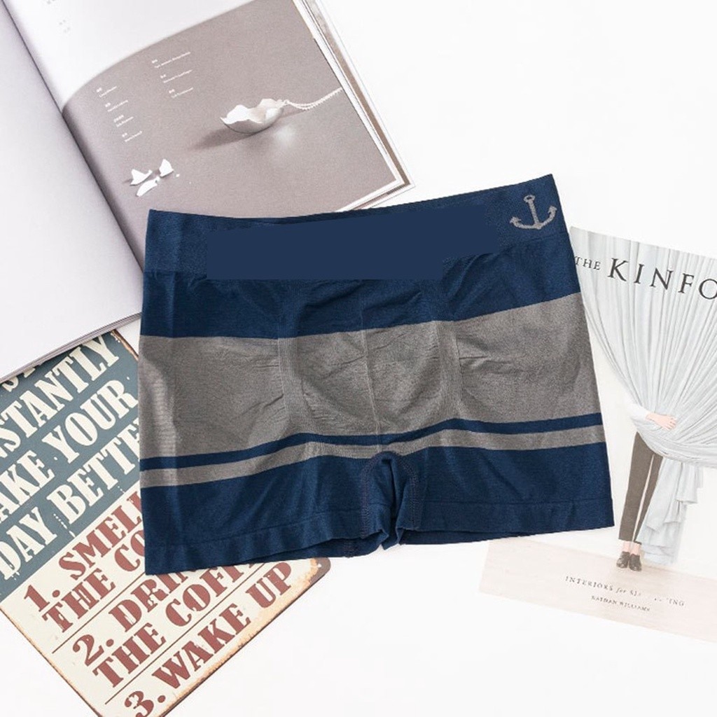 Celana Dalam Boxer Pria Motif Jangkar Underwear Man Sempak Cowok Celana Dalam Kolor Pendek Pria Kere