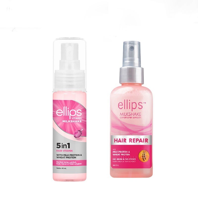 Ellips 5in1 Hair Vitamin Milkshake 45ml | Milk Shake Series | Conditioner 110ml | Ellips Vitamin Mil