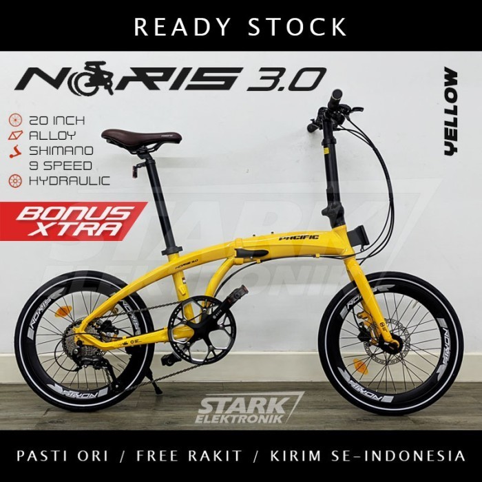 HOT PROMO SALE Pacific NORIS 3.0 Sepeda Lipat READY - Kuning