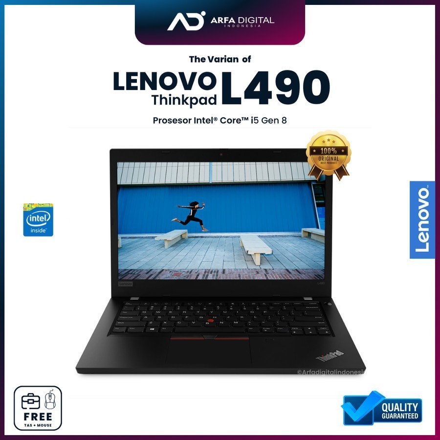 Laptop Lenovo Thinkpad L490 Core i5 Gen 8 RAM 8GB SSD 256GB 14inch Bergaransi