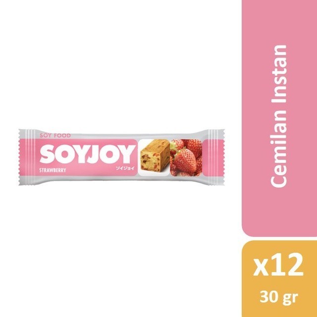 

New Soyjoy - Snack Bar - Soy Food Solution - 1 Box isi 12 Bar - Strawberry, Box