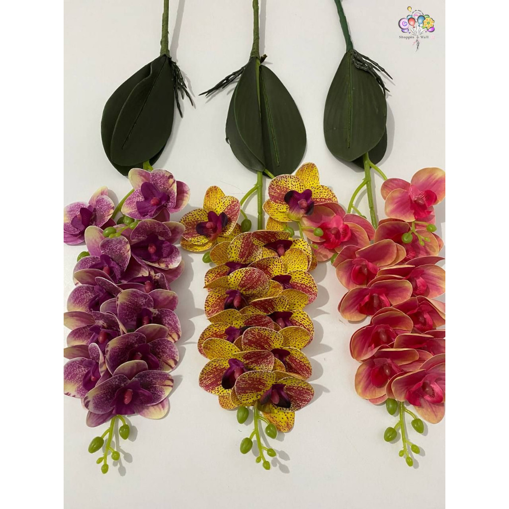 CelineCheryl Bunga Anggrek Latex 11Kuntum+Daun Grosir Pku