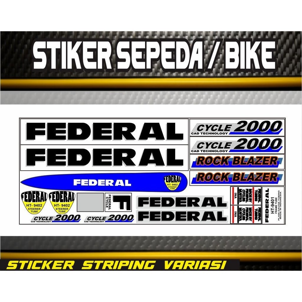sticker sepedah SETIKER FEDERAL STRIPING VARIASI SEPEDA STIKER STRIPING SEPEDAH stiker