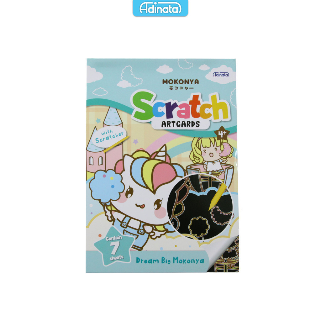 

Mokonya Buku Edukasi Anak / Scratch Note / Gosok Paper / Rainbow Colourful / Adinata 2450-9104