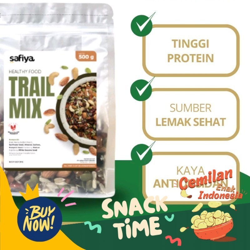 

Special Diskon Trail mix Safiya 500gr Dried Mixed Fruit Seed and Nut Cemilan Sehat Original