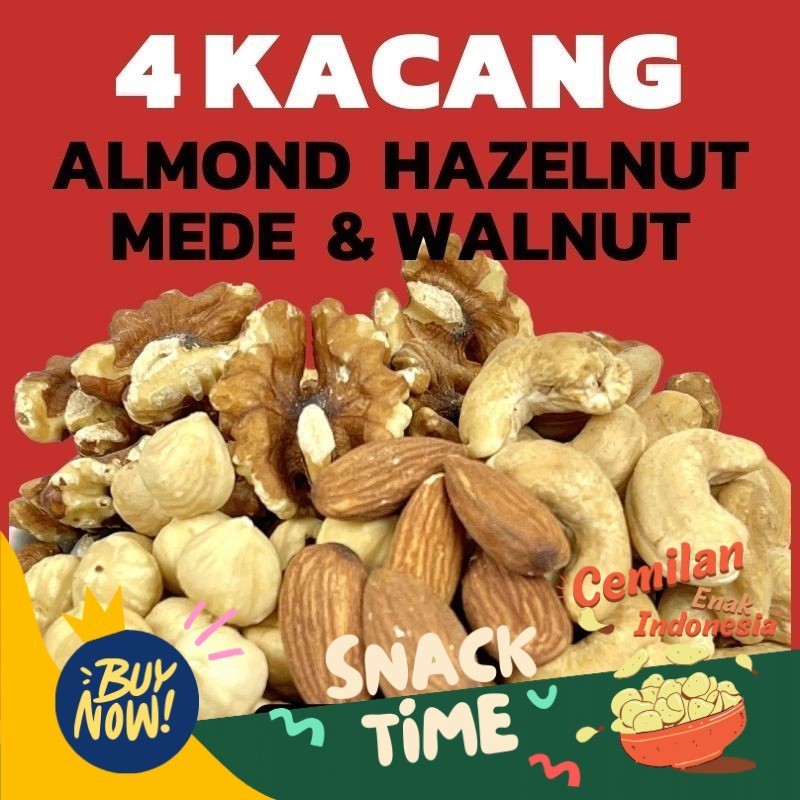 

Special Diskon TRAIL MIX 4 KACANG 500GR KACANG MEDE KACANG ALMOND HAZELNUT WALNUT (CEMILAN DIET PREMIUM QUALITY)