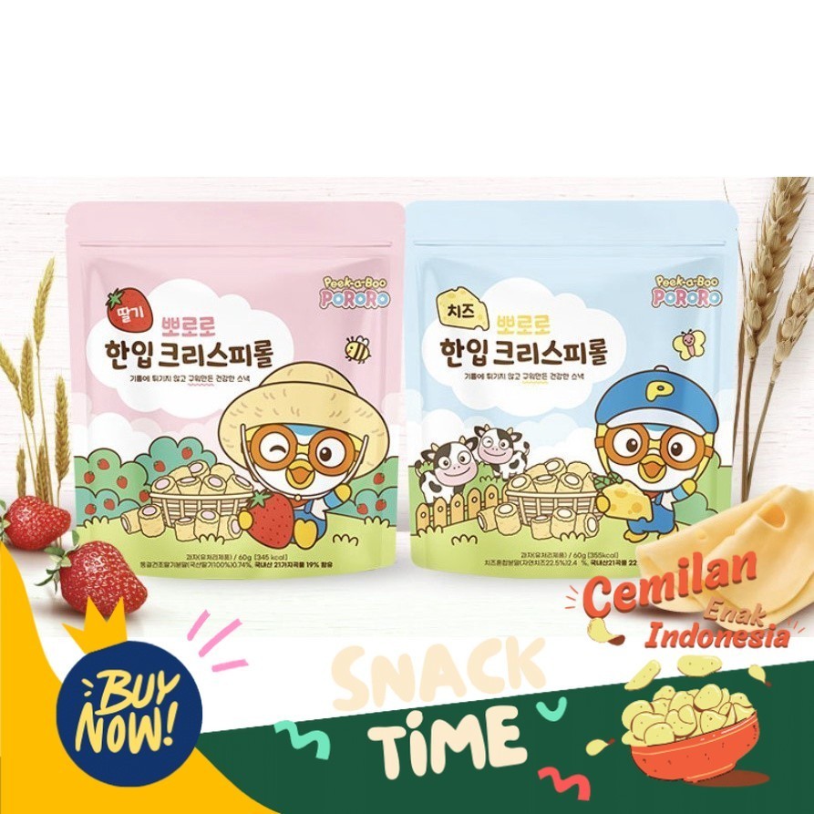 

Special Diskon [Dr Korea] Pororo Crispy Roll Cheese / Strawberry / Snack Sehat Anak Kecil Korea