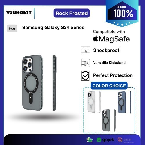 YOUNGKIT Case iPhone 15 Pro Max YOUNGKIT Rock Frosted Foldable Magnetic Ring - Primary Cares