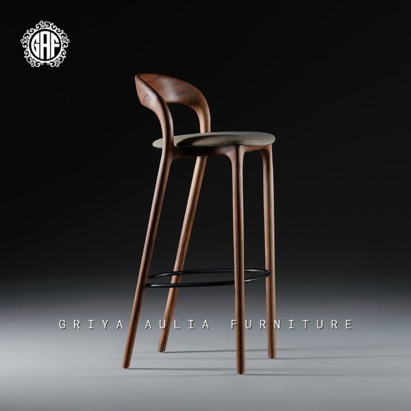 KURSI MINIBAR KAYU JATI - KURSI BAR MODERN - KURSI CAFE MODERN - CHAIR