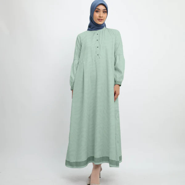 ELZATTA SARIMBIT GAMIS COUPLE KELUARGA TERBARU LEBARAN 2023 KATUN BORDER OLIVE ELZATTA