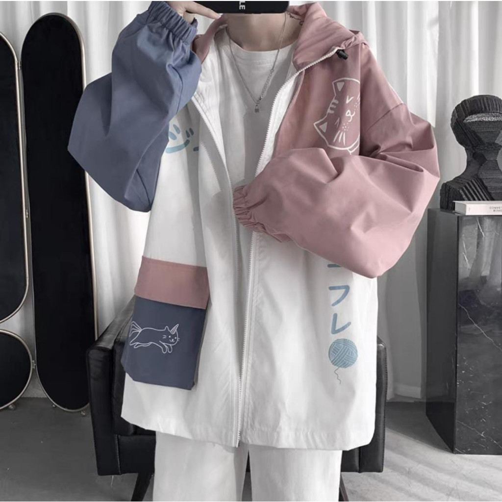 JAKET PARKA WANITA KEKINIAN OUTFIT OOTD FASHION CUTE CAT MURAH KEREN PREMIUM