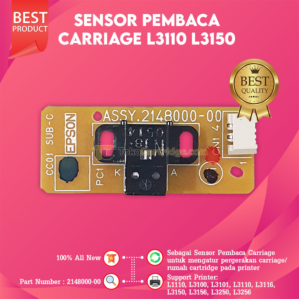 Sensor Carriage L3110 Assy Part Number 2148000-00 Printer Epson L1110 L1210 L1250 L3100