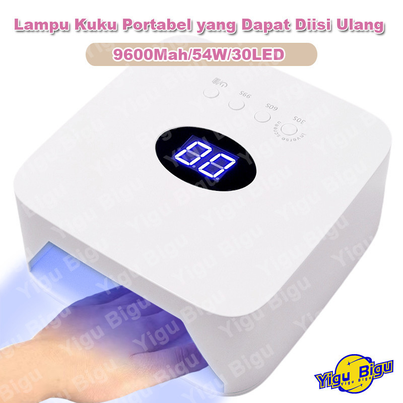 Lampu UV Kuku Isi Ulang Portabel 54 Watt Lampu LED - Lampu Kuku UV - Pengering Kuku Lampu Kuku