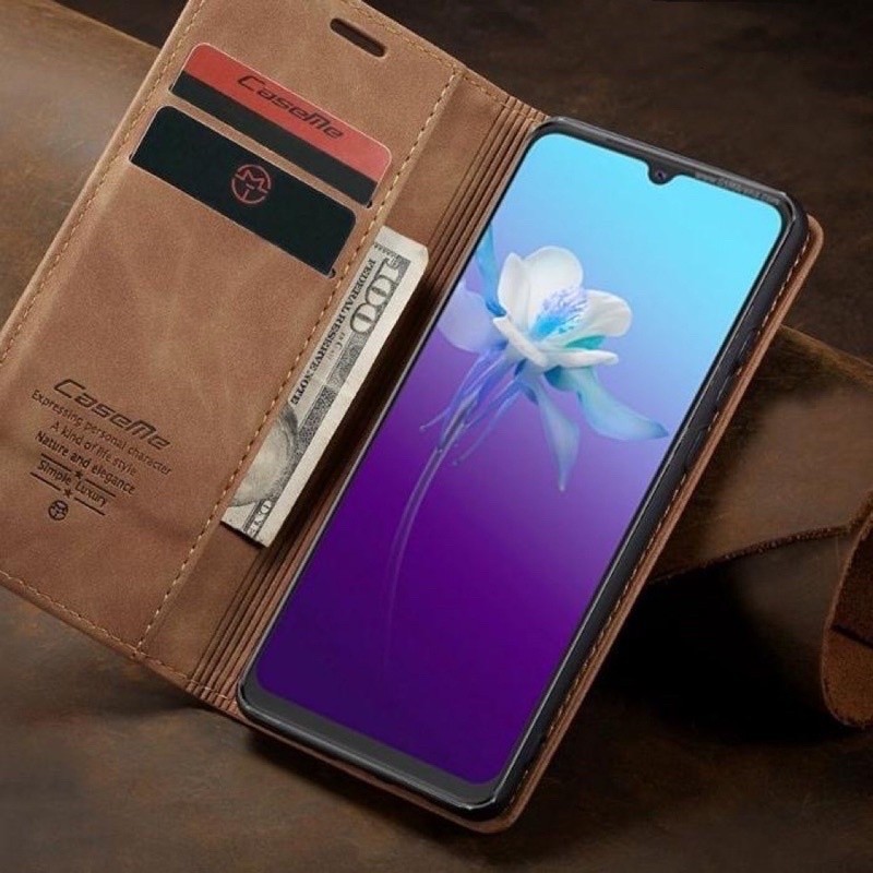Flipcase Vivo T5 Pro Y19 Y17 Y16 Y15 Y12 Y21 Y21S Y21T Y33S Y30 Y30i Y50 Y20 Y20S Y12S Premium Leath