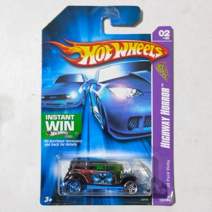 HW Hot Wheels 32 Ford Vicky hitam 2007 Highway Horror -DD24