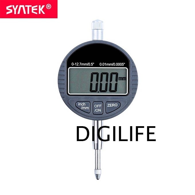 

Dial Indicator Syntek 0-12.7mm 0.01mm Digital Indikator Probe 0.01 mm Jarum 0,01mm Industrial Micrometer Industry