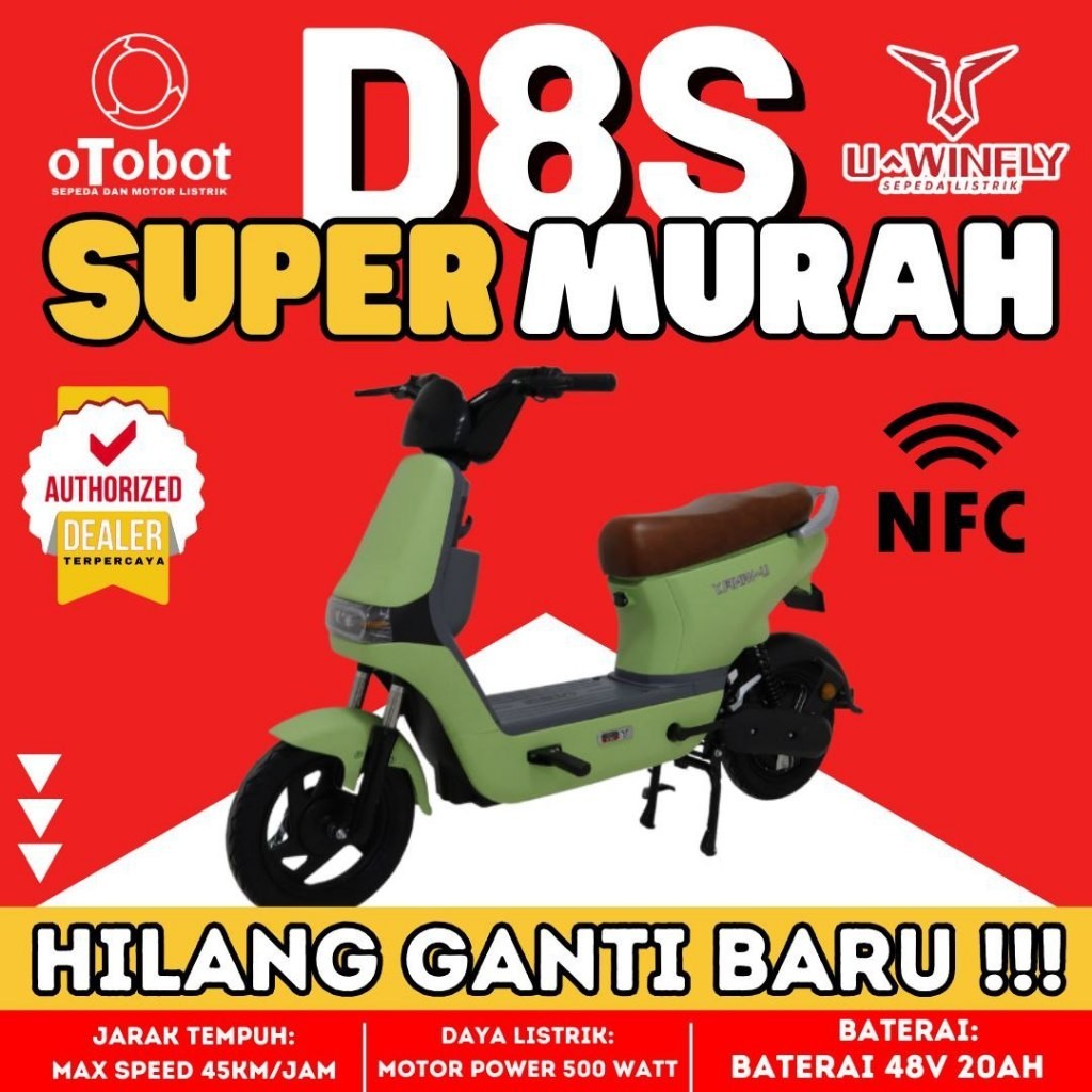 SEPEDA LISTRIK UWINFLY D8S DRAGONFLY D8S UWINFLY D8 S D8S
