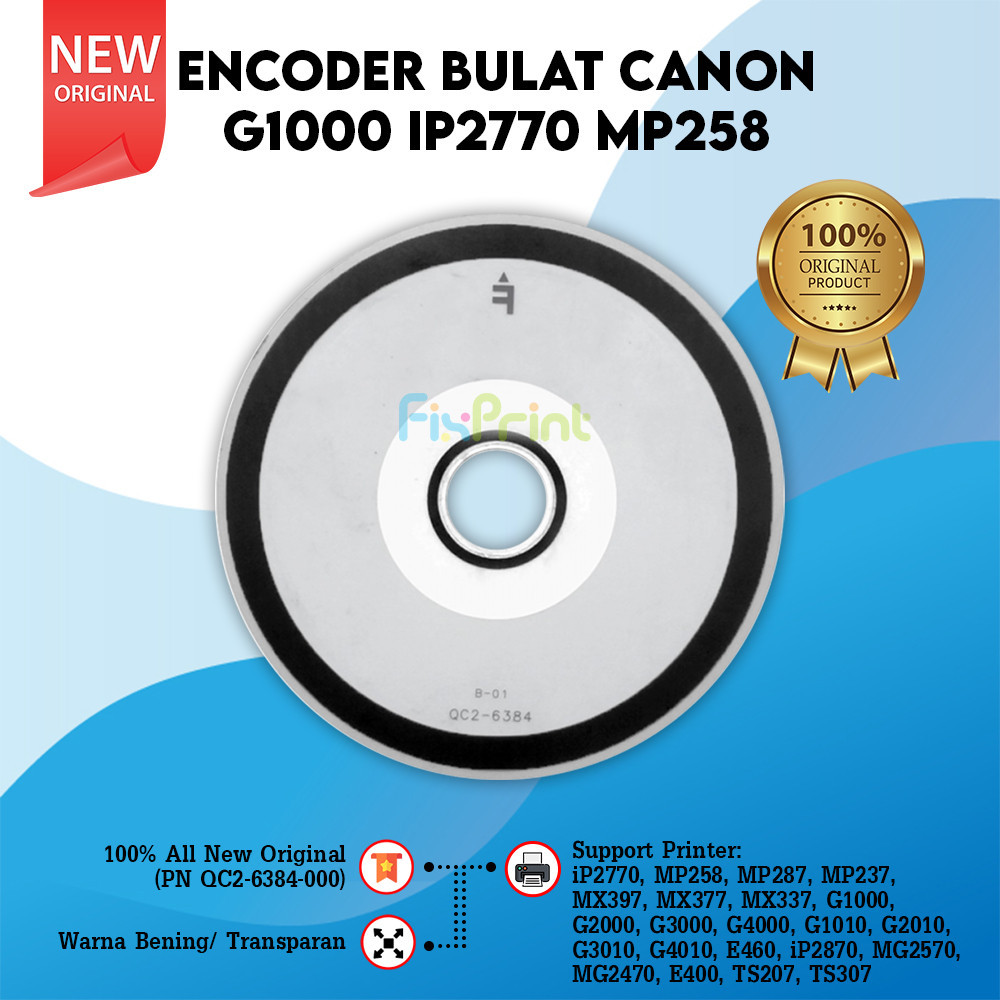 Encoder Bulat Printer Canon IP2770 MP287 MP237 MX397 MX377 MX337 G1000 Timing Disk Canon Used Like N