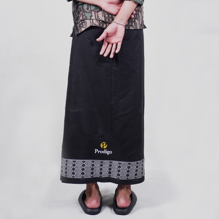 Sarung Tenun  Alat Shalat Pria Dewasa Prodigo Weru Hitam