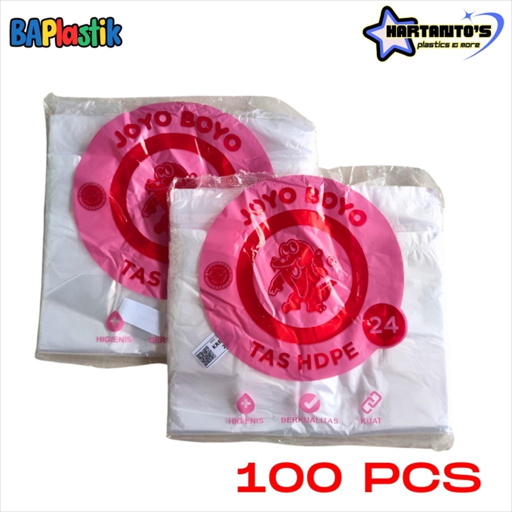 Plastik Kresek 24x38 Transparant BOYO PINK Kantong Kresek Bening