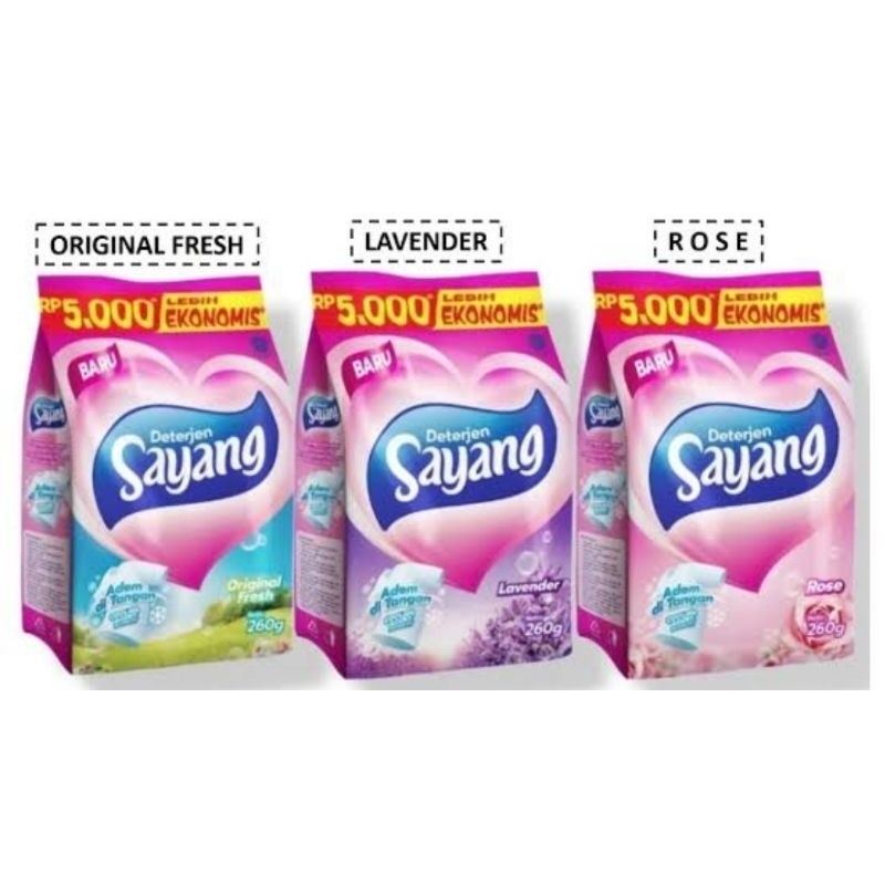 NEW 3 sabun cuci pakaian murah DETERGEN SAYANG ( 1 dus isi 36 pcs) murah