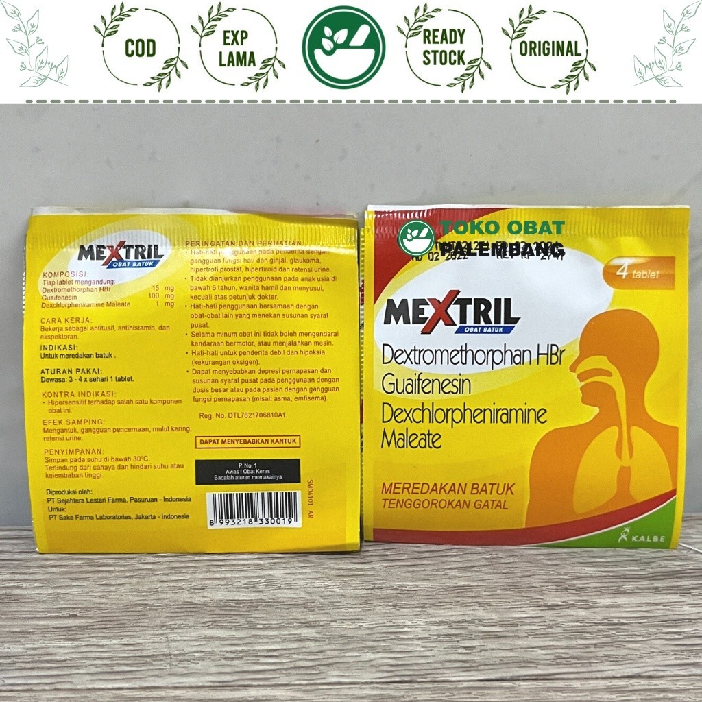 MEXTRIL OBAT BATUK 4 TABLET MEXTRIL TABLET