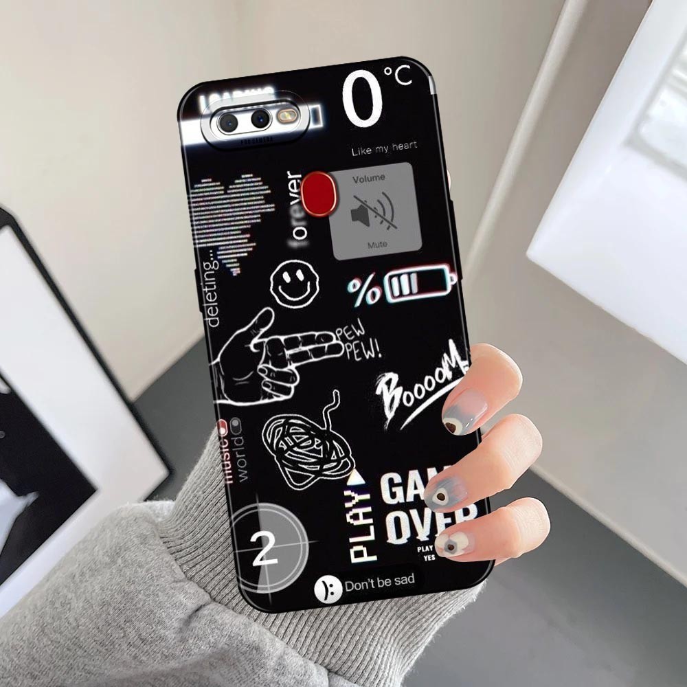 Softcase Untuk Oppo A5s / A12 / A7 / A11k - Gambar Aesthetic Terbaru Mixing - Case Pro Camera - Sili