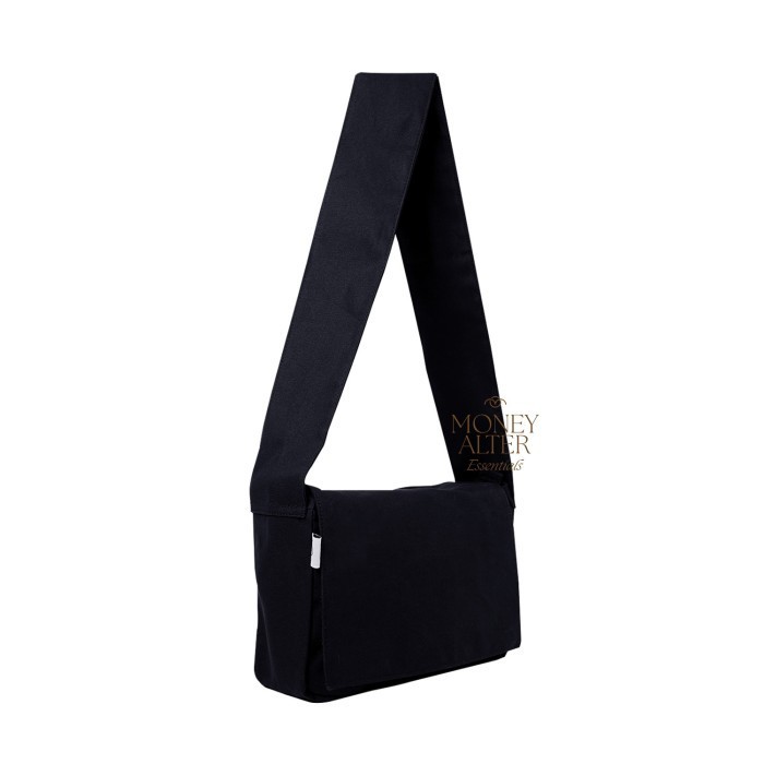 BOMEAYY LONDON BAG / Tas Selempang Canvas / Canvas Sling Bag - Hitam