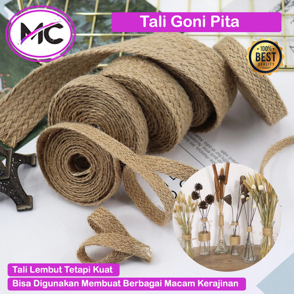 

Tali Pita Goni Jadi Tali Rami Vintage Anyaman Rustic Hemp Kerajinan DIY Serat Alami Original