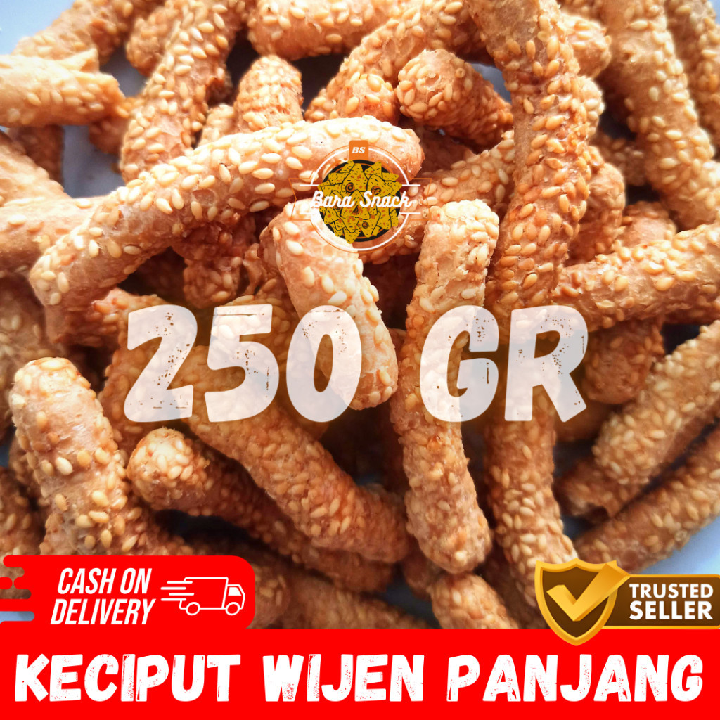 

[ 250gr ] Keciput Wijen Panjang Premium / Kue Ciput Renyah Cap Merpati / Camilan Snack Kiloan Murah