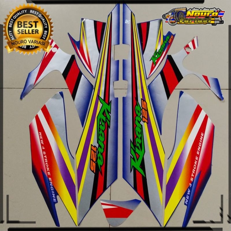 COD Striping Honda Kirana 125 2003 2004 stiker list body biru berkualitas