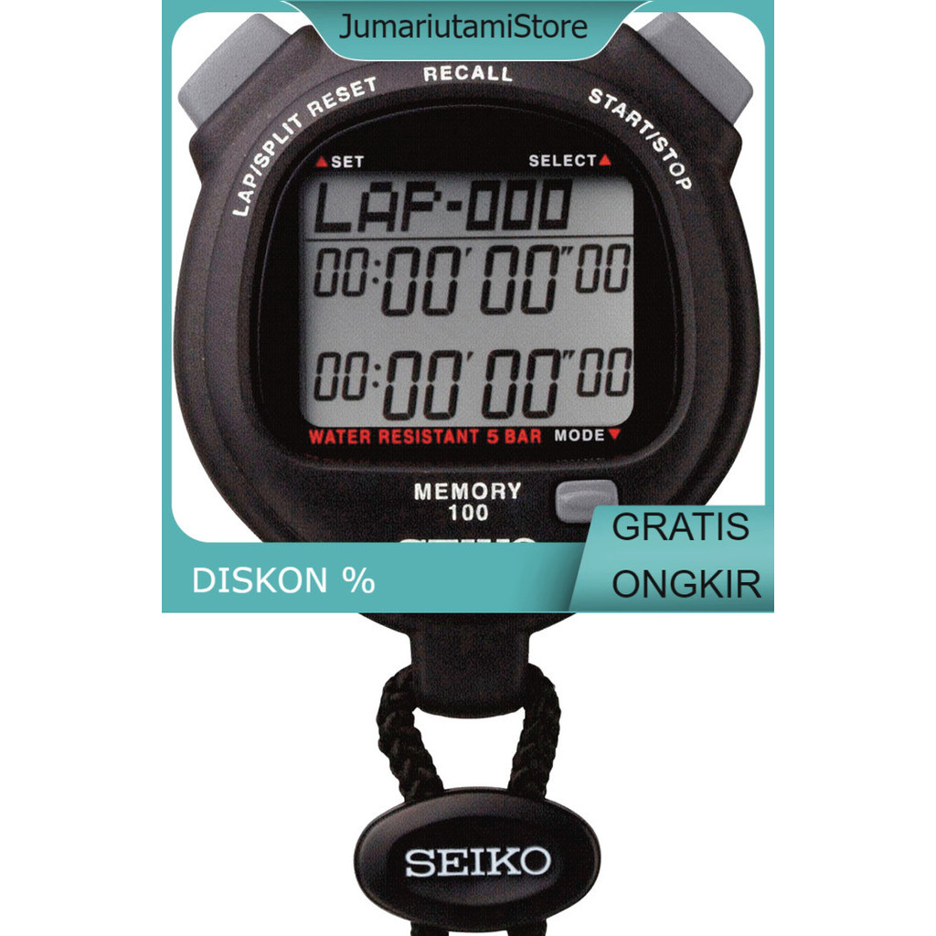 Stoptch Seiko S23601P Digital 100 Lap Memory - Stop Watch Seiko