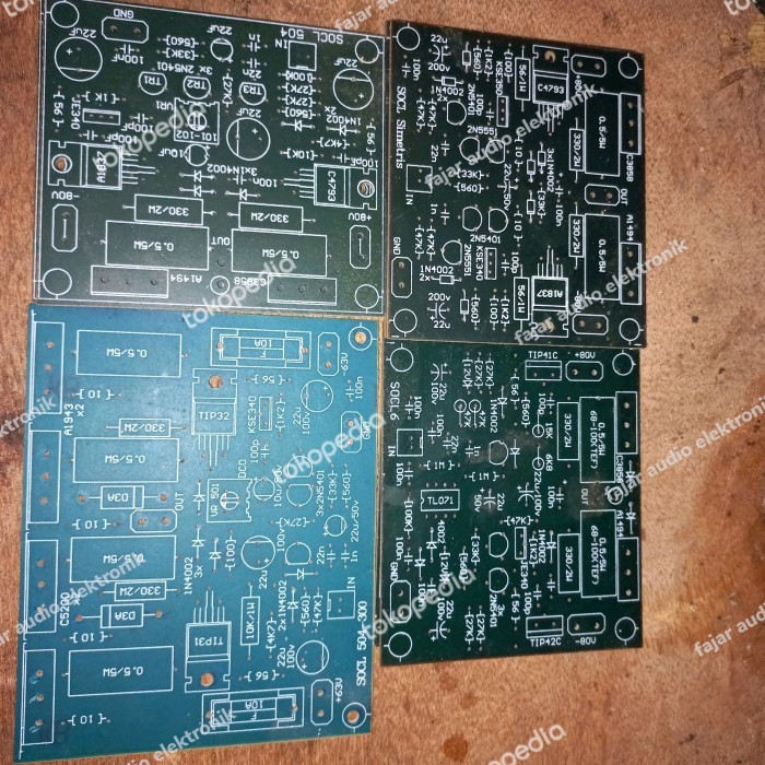 PCB SOCL simetris PERTINAK super OCL power amplifier kit driver Fajar elektro 2