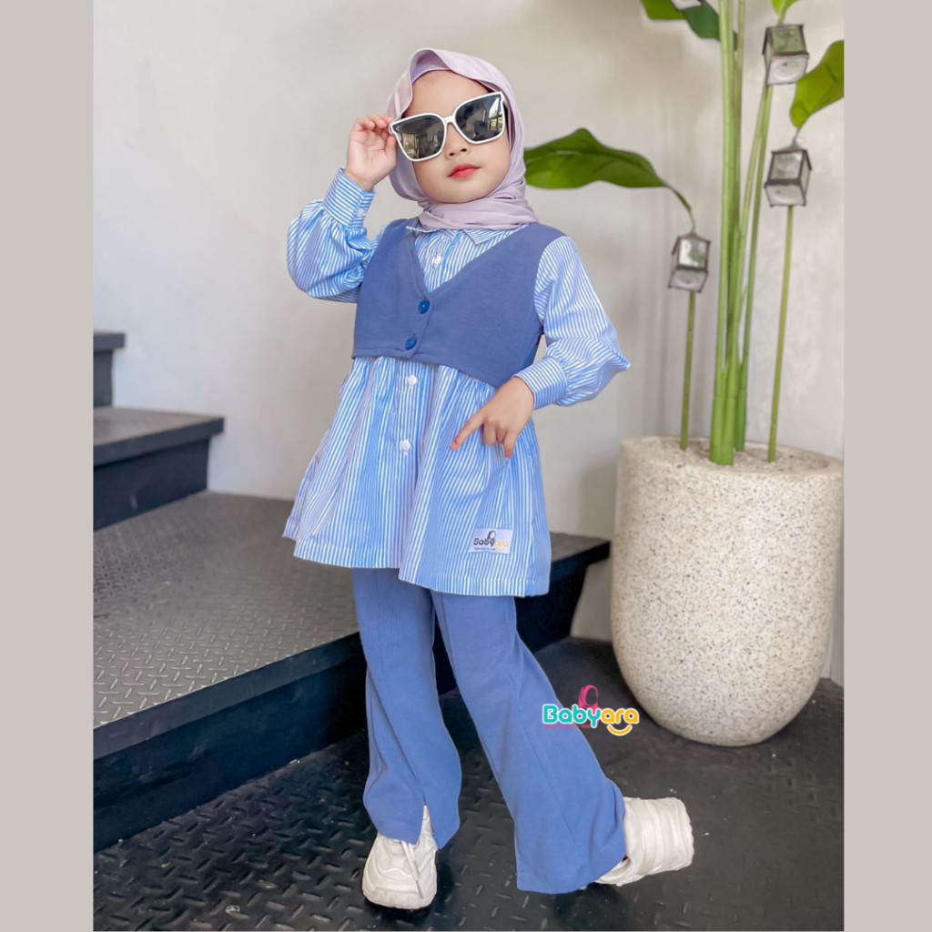 DF35TG Moana Oneset/pakaian fashion anak perempuan/setelan stelan anak perempuan/cardigan kardigan a