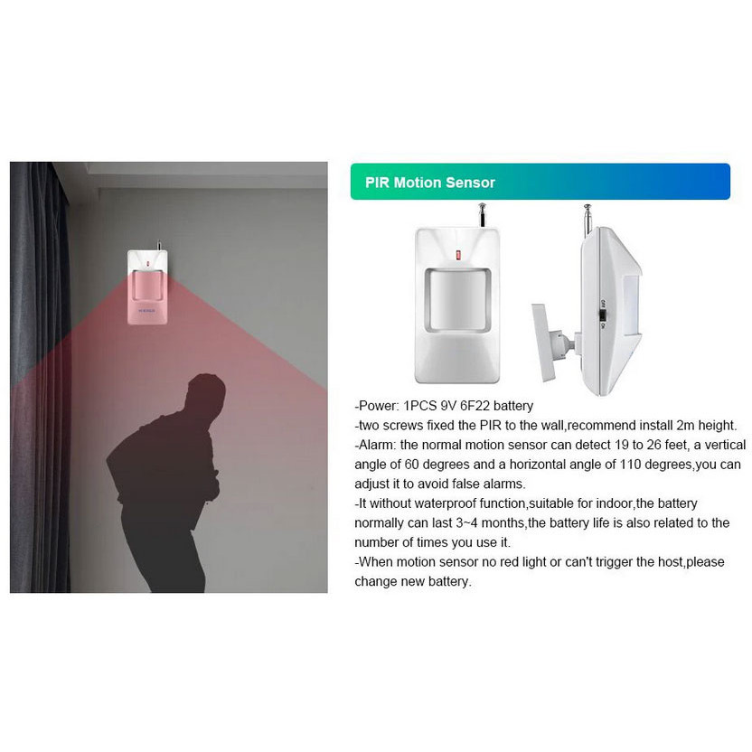 

KERUI Sensor Alarm Rumah Anti Maling Wireless Home Security 120dB - S1