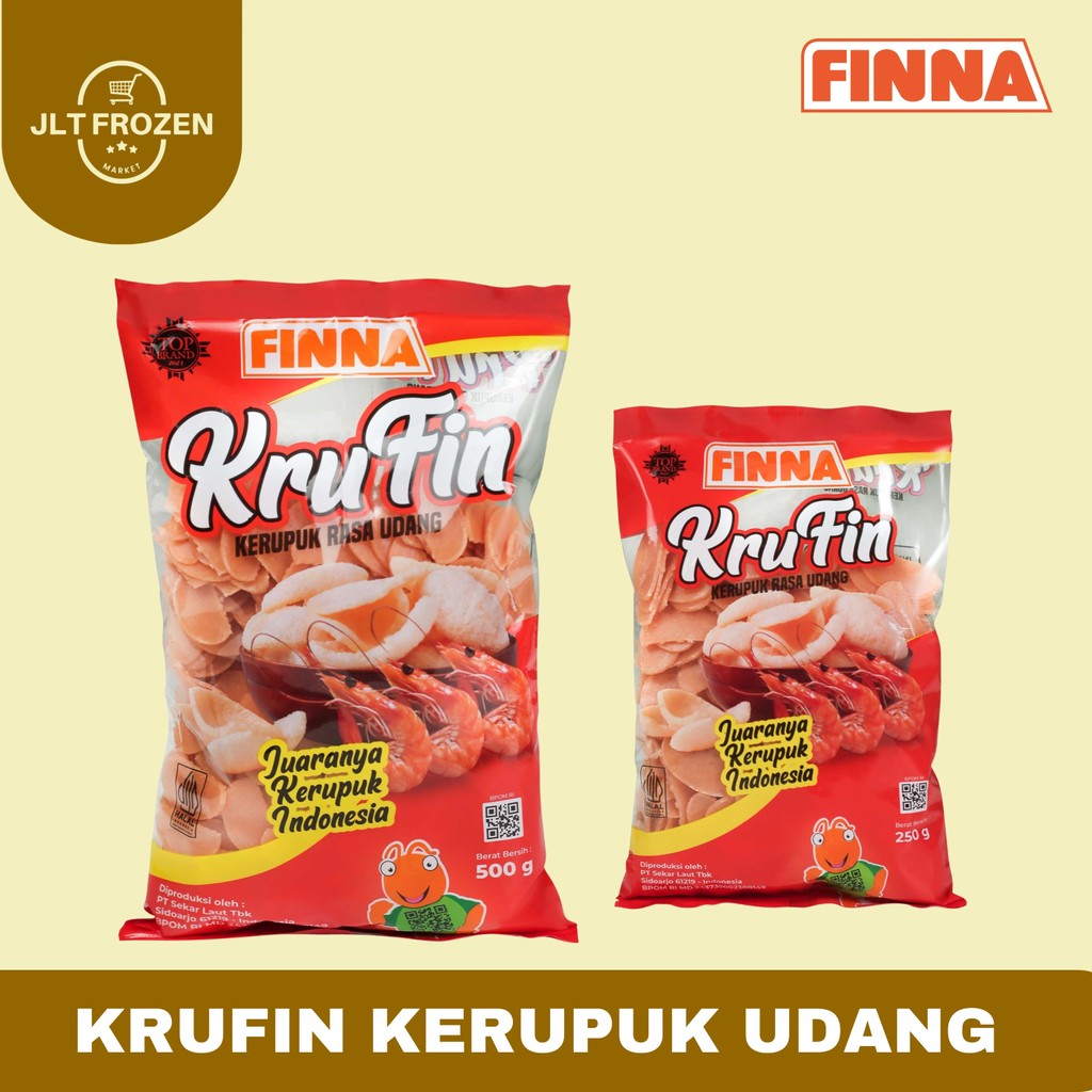 

Finna Krufin Kerupuk Rasa Udang / Krupuk / Crakers Kemasan 500g / 250g