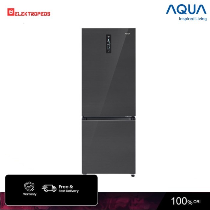 Aqua Kulkas Besar 2 Pintu Big 2 Door Refrigerator AQR-320RBM(BK) - Aqua