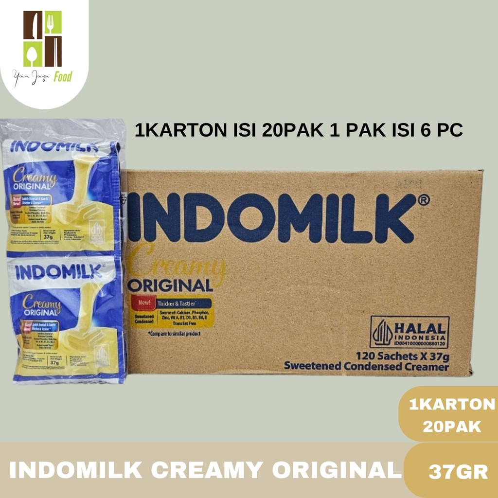 

Indomilk Susu Kental Manis / Susu Creamy Original - Siwss Choco SKM / Susu Indomilk Kemasan 1karton isi 20pak 1 pak isi 6pcs