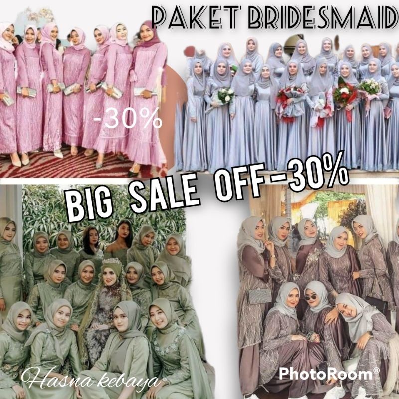 PAKET BRIDESMAID paket seragaman kebaya keluarga,pesta nikahan,wisuda lengkap