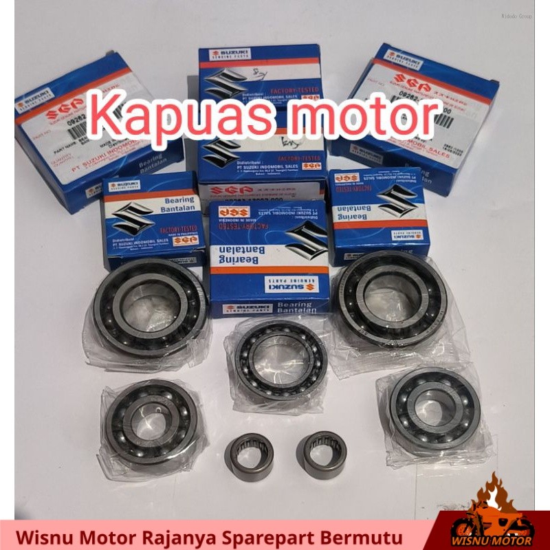 bearing mesin set kruk as rasio satria 2tak 2 tak hiu lumba lscm RK cool original sgp Suzuki