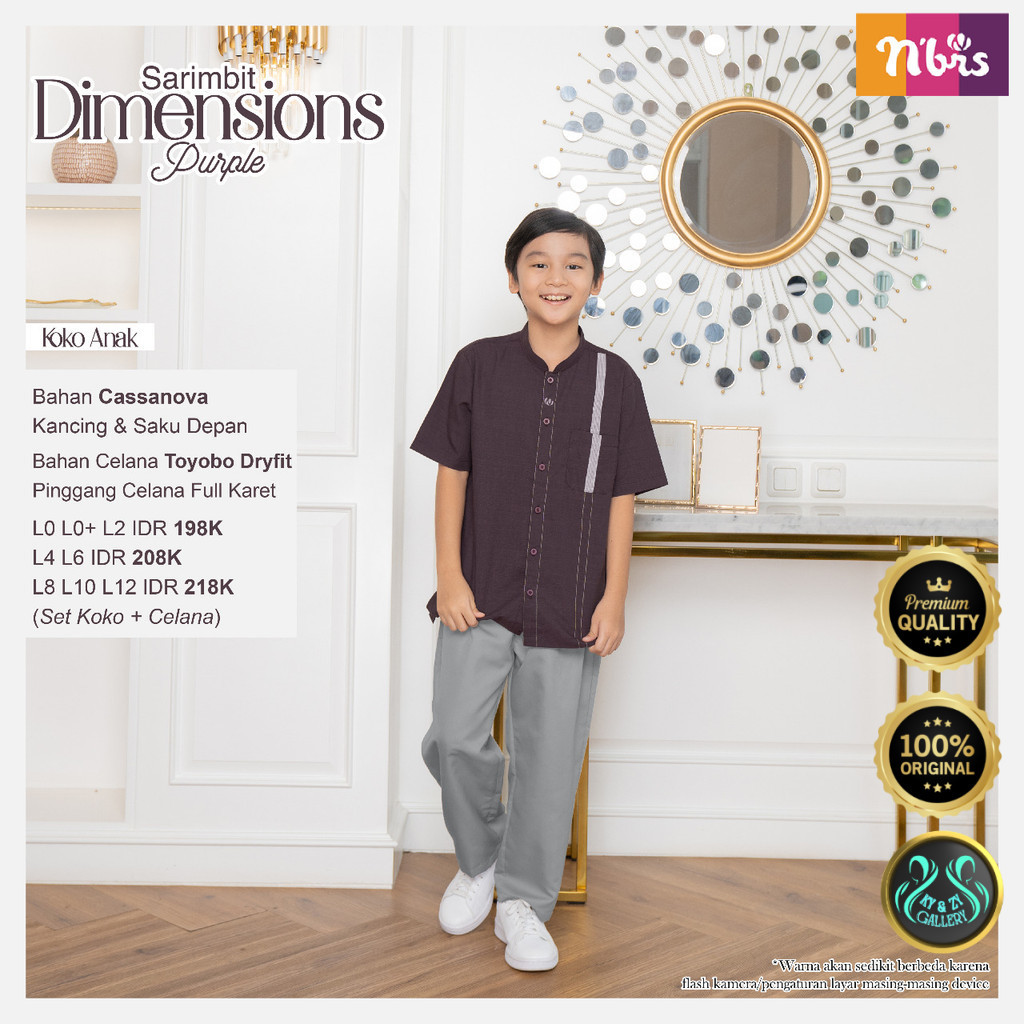 Nibras | Sarimbit Lebaran Dimensions Koko Anak Laki Laki One Set