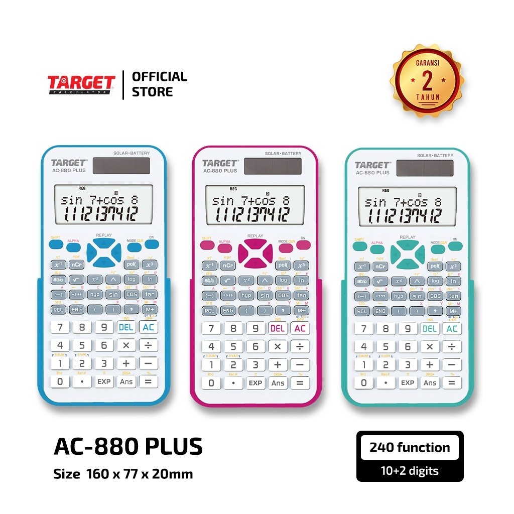 

Kalkulator Target AC-880 Plus / Scientific Calculator - 12 Digit (1pcs)
