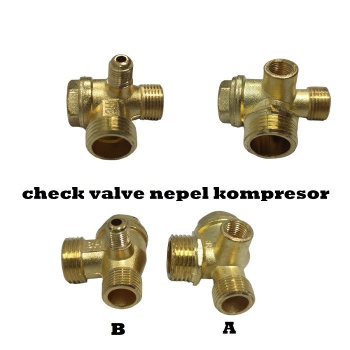 Sparepart Check Valve Nepel Kompresor Angin Lakoni / Kompresor Izumi