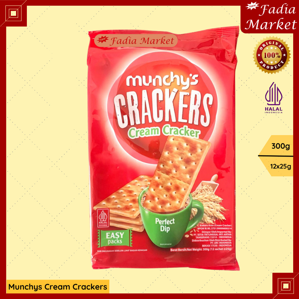 

Munchys Cream Crackers Krim Kraker Biscuits Original Malaysia 300g