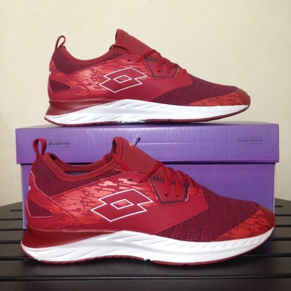 DISKON BESAR Sepatu Lari Running Lotto Flash - ( chilli / black / green) Size 39