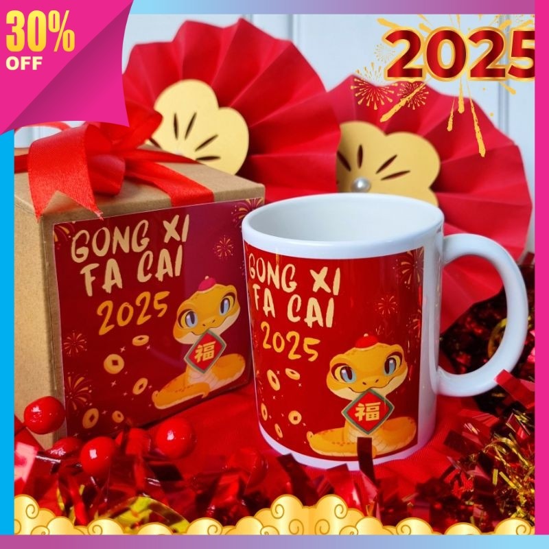 

Hadiah Anniversary Valentine Lebaran Idul Fitri Kekinian / hampers imlek / giftbox Sincia CNY / kado imlek mug Naga