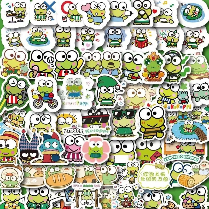 

10/40/80PCS Mini Cute Frog Waterproof Graffiti Sticker Aesthetic Decorative Luggage Laptop Guitar Journal Scrapbook Kid Stickers
