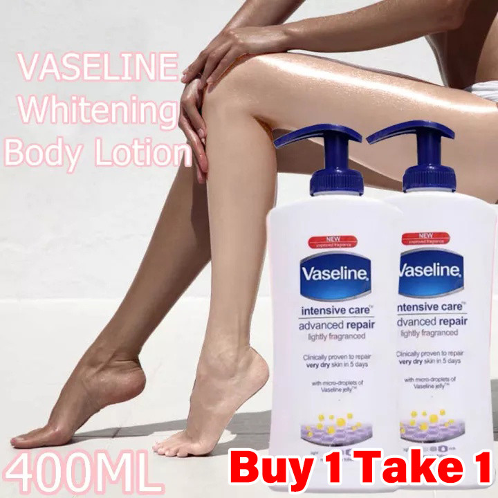 Vaseline Intensive Care Body Lotion Advanced Repair for Dry Skin Deep Moisturizing Smoothing Whiteni