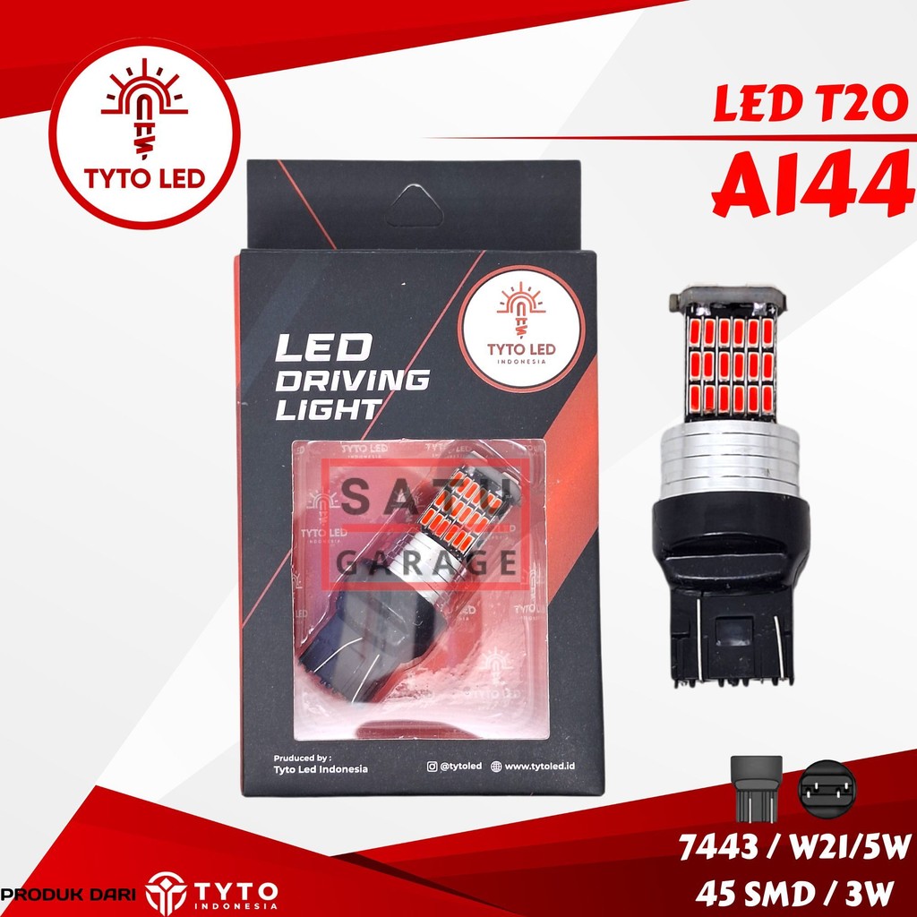 Lampu LED Mobil Soket T20 7443 TYTO A144 3Watt 45SMD Dc